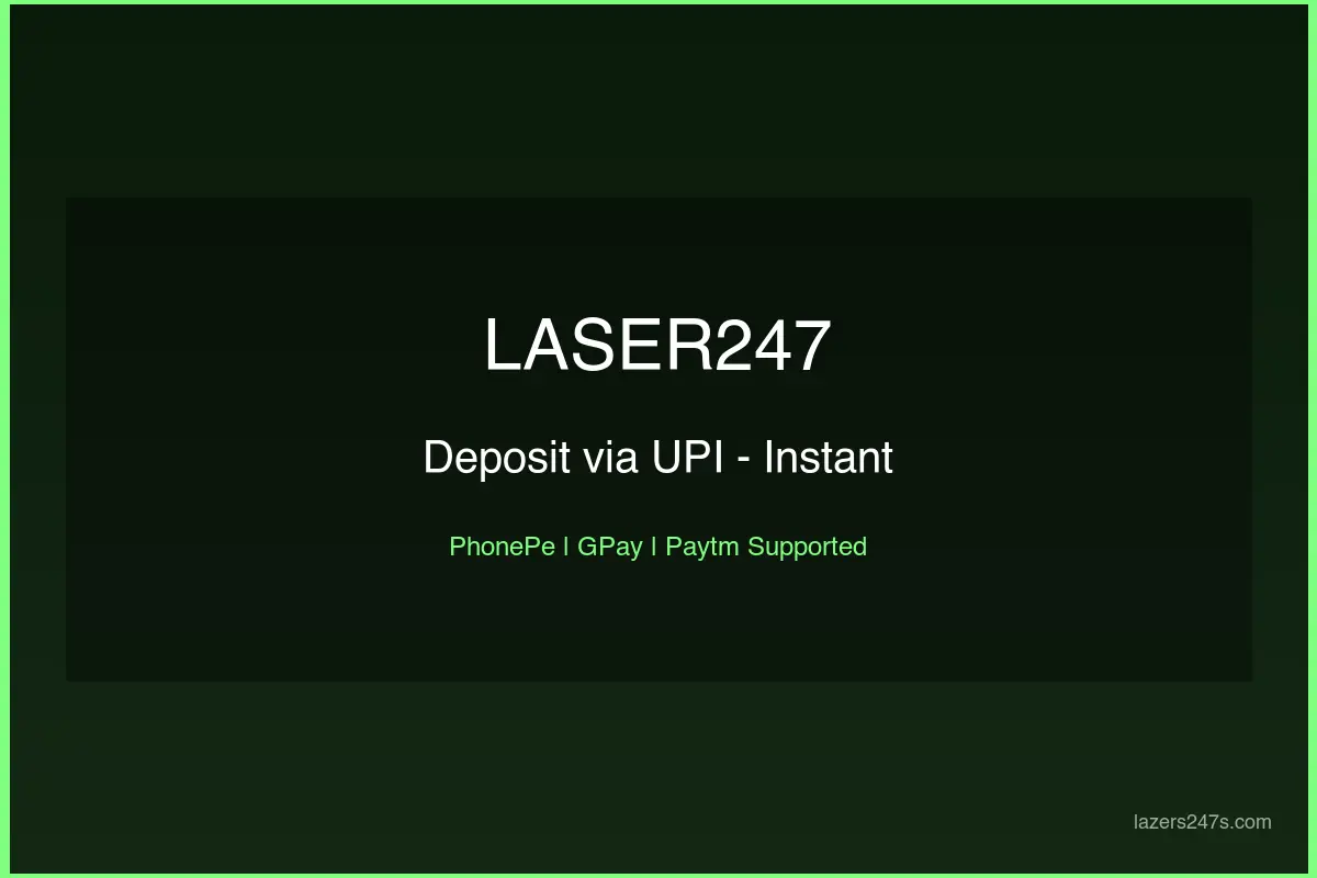 Laser247 Deposit UPI